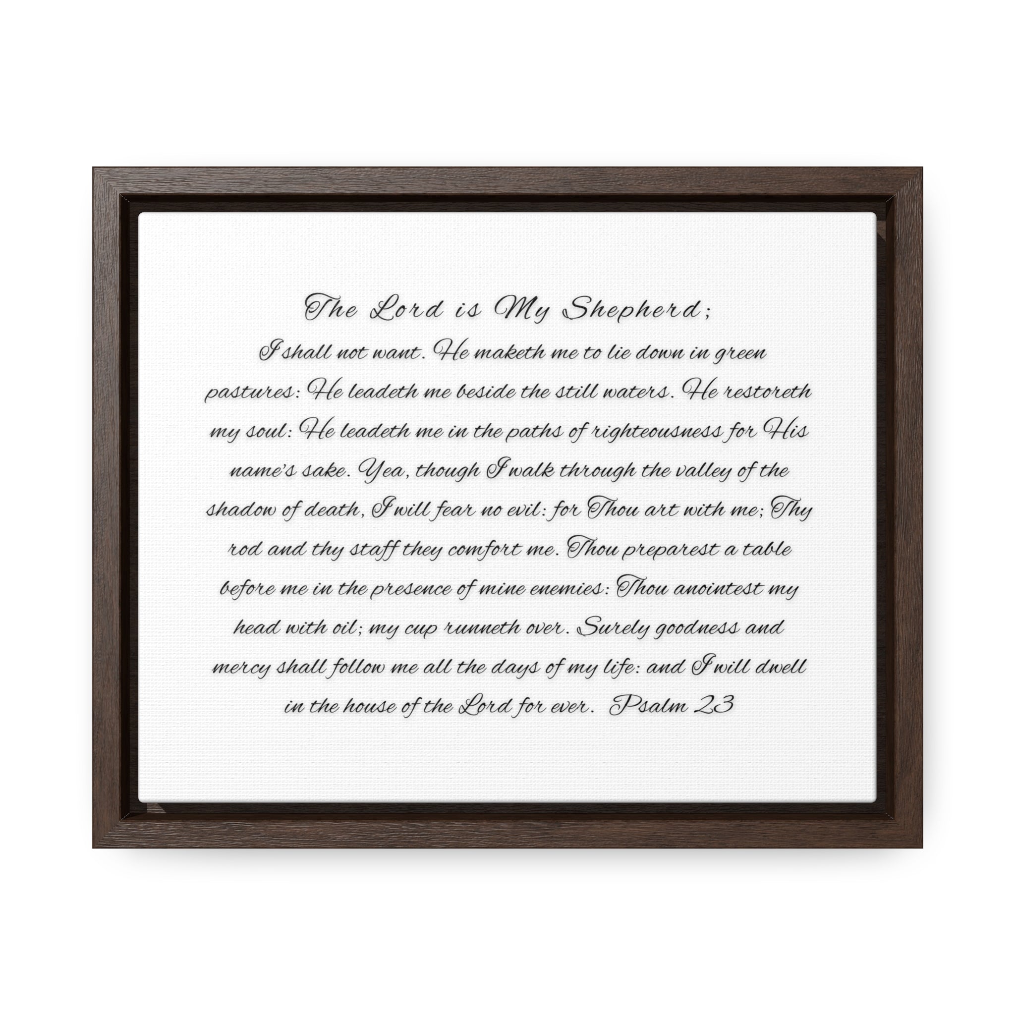 The Lord His My Shepherd I Shall Not Want | Christian Wall Art