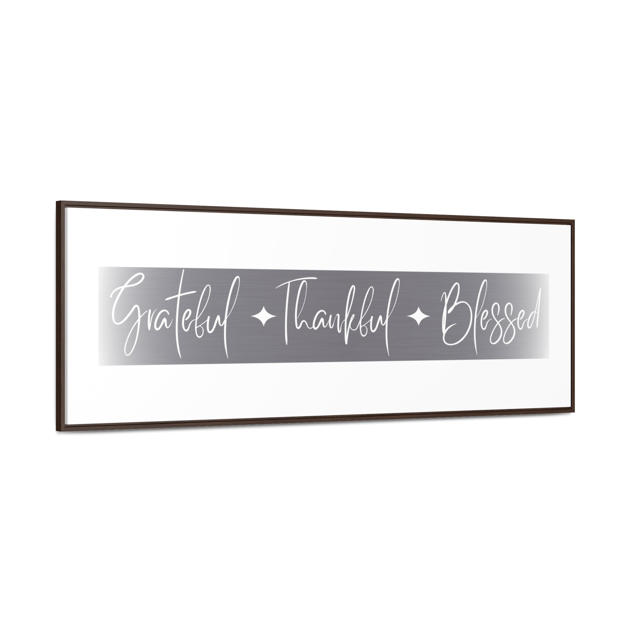 Grateful, Thankful, Blessed | Gratitude Wall Art | Canvas