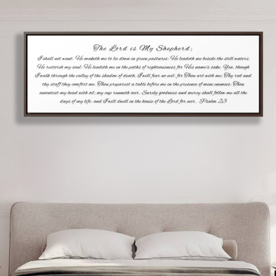 The Lord His My Shepherd I Shall Not Want | Christian Wall Art