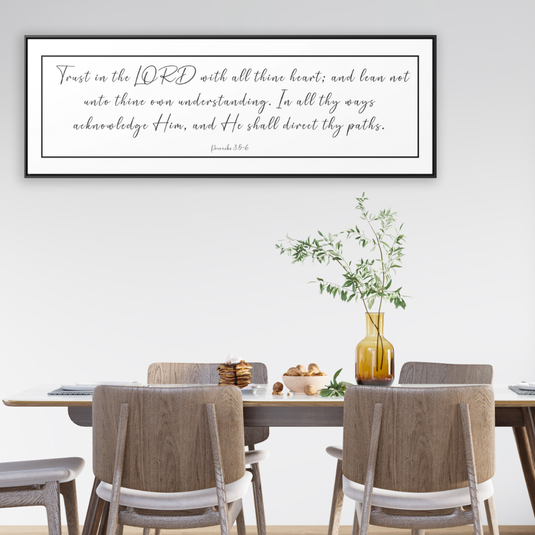 Trust In The Lord With All Your Heart | Christian Wall Art