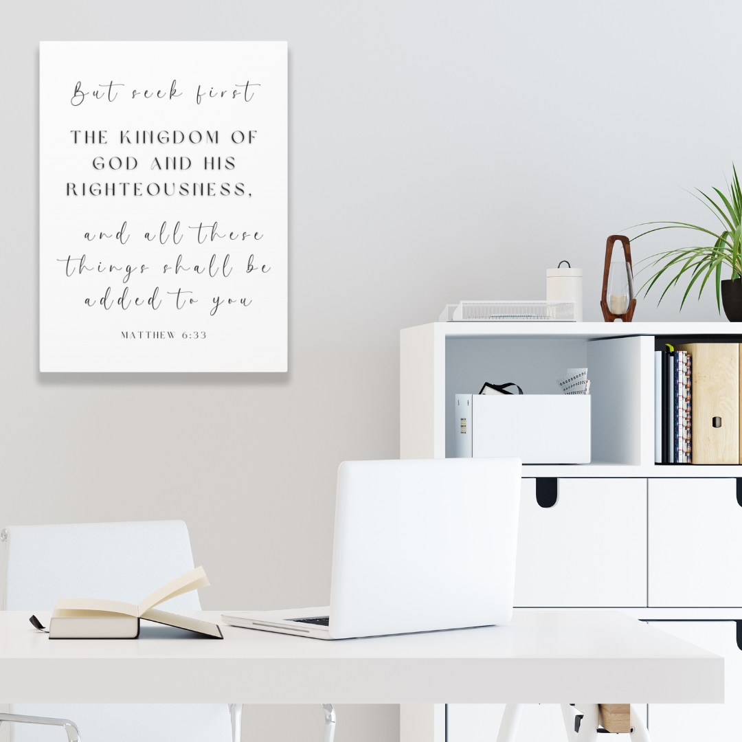 Seek First The Kingdom Of God | Office Wall Art