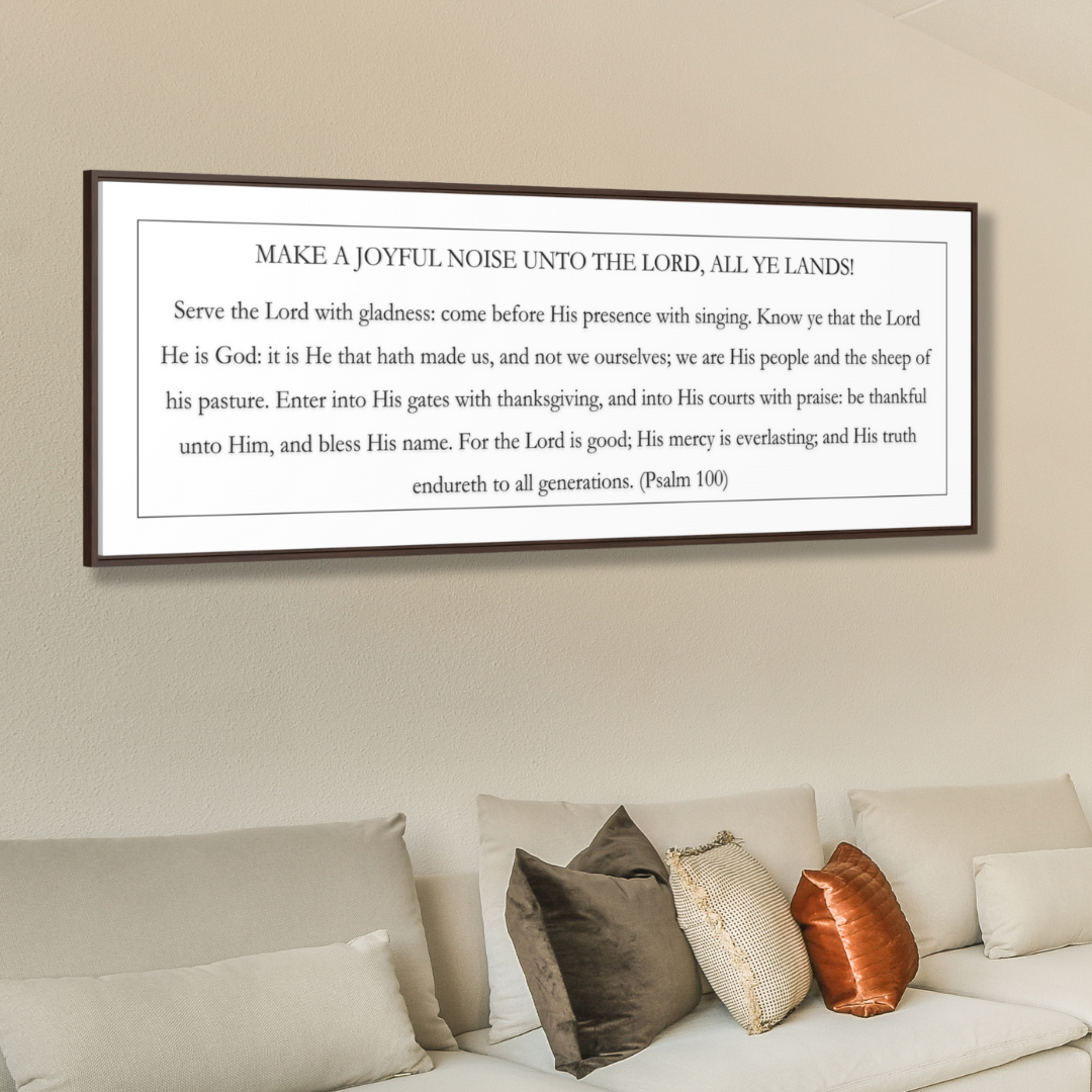 Make A Joyful Noise Unto The Lord | Christian Wall Art