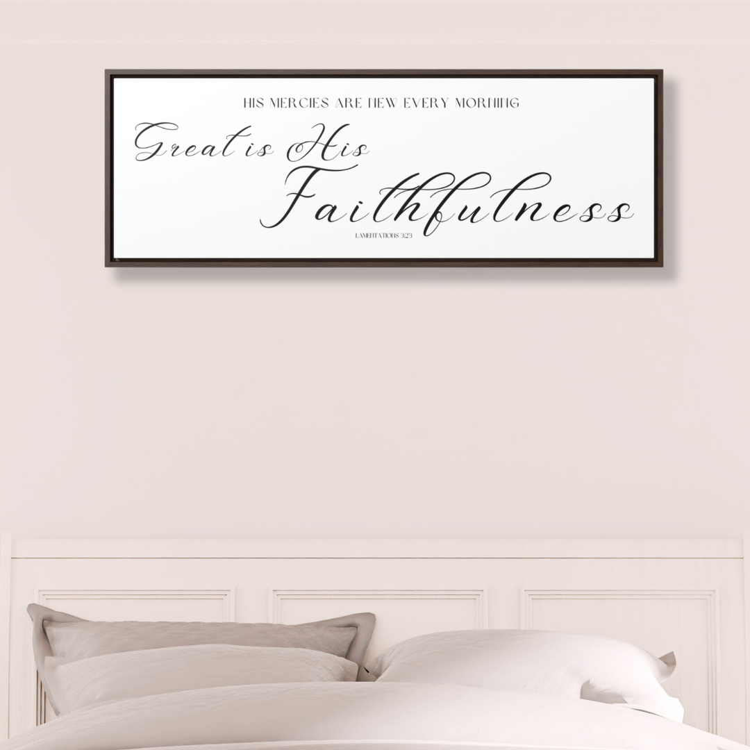 Great Is His Faithfulness | Christian Wall Art