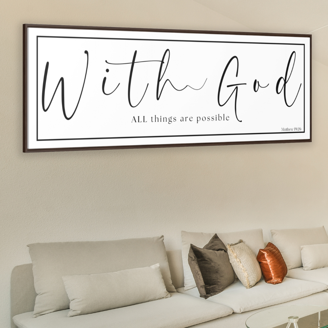 With God All Things Are Possible | Christian Wall Art