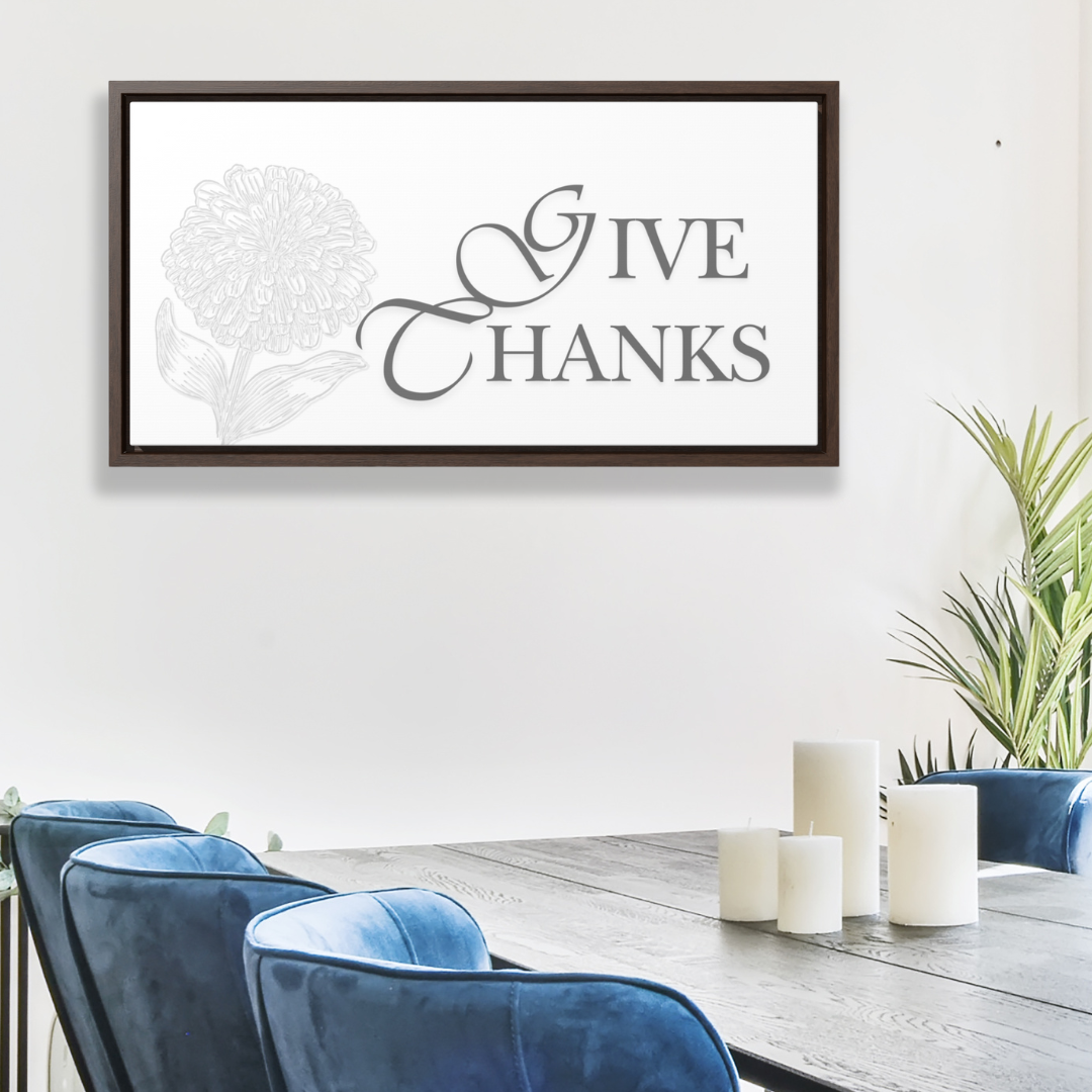 Give Thanks | Gratitude Wall Art | Canvas