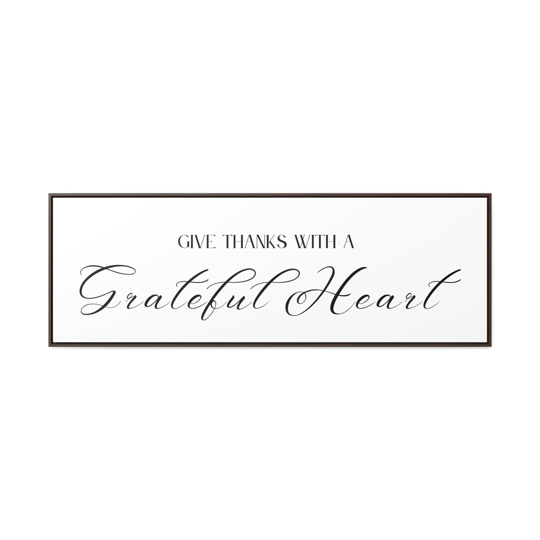 Give Thanks With Grateful Hearts | Gratitude Wall Art | Canvas