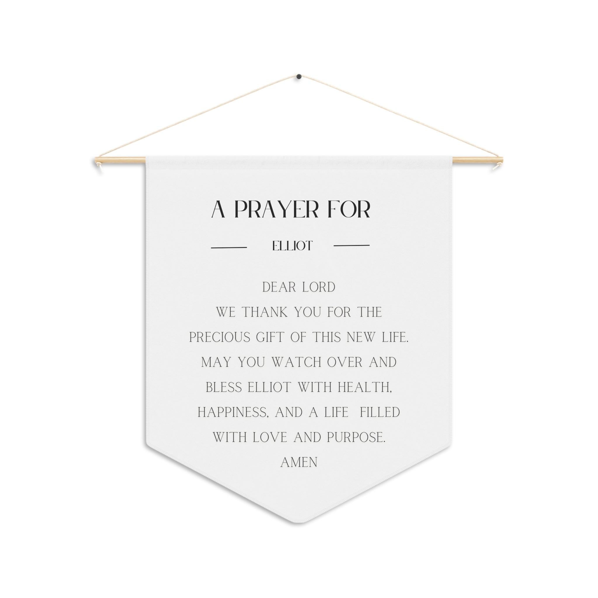 Prayer For Baby | Personalized | Nursery Pennant Wall Art