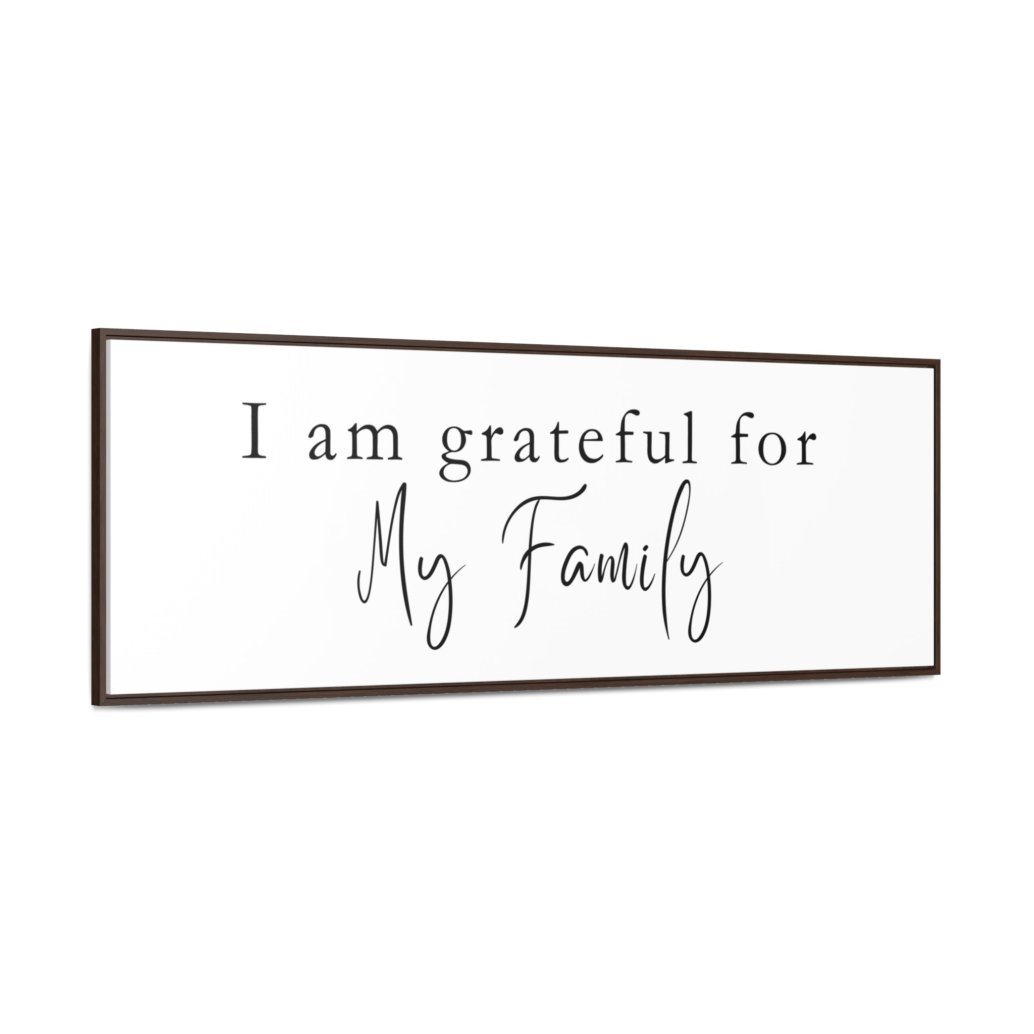 Grateful For Family | Gratitude Wall Art | Canvas