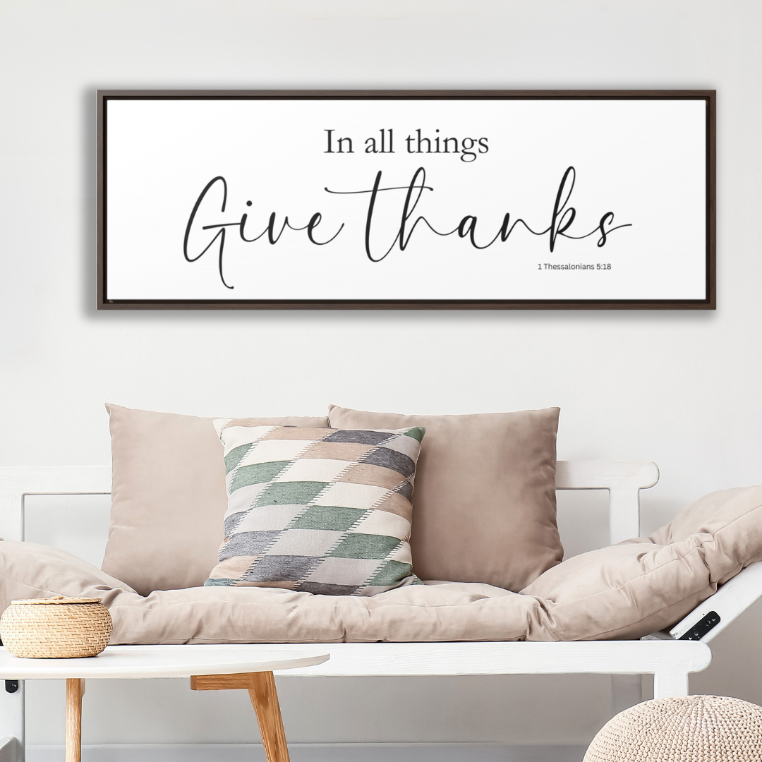 In All Things Give Thanks | Christian Wall Art