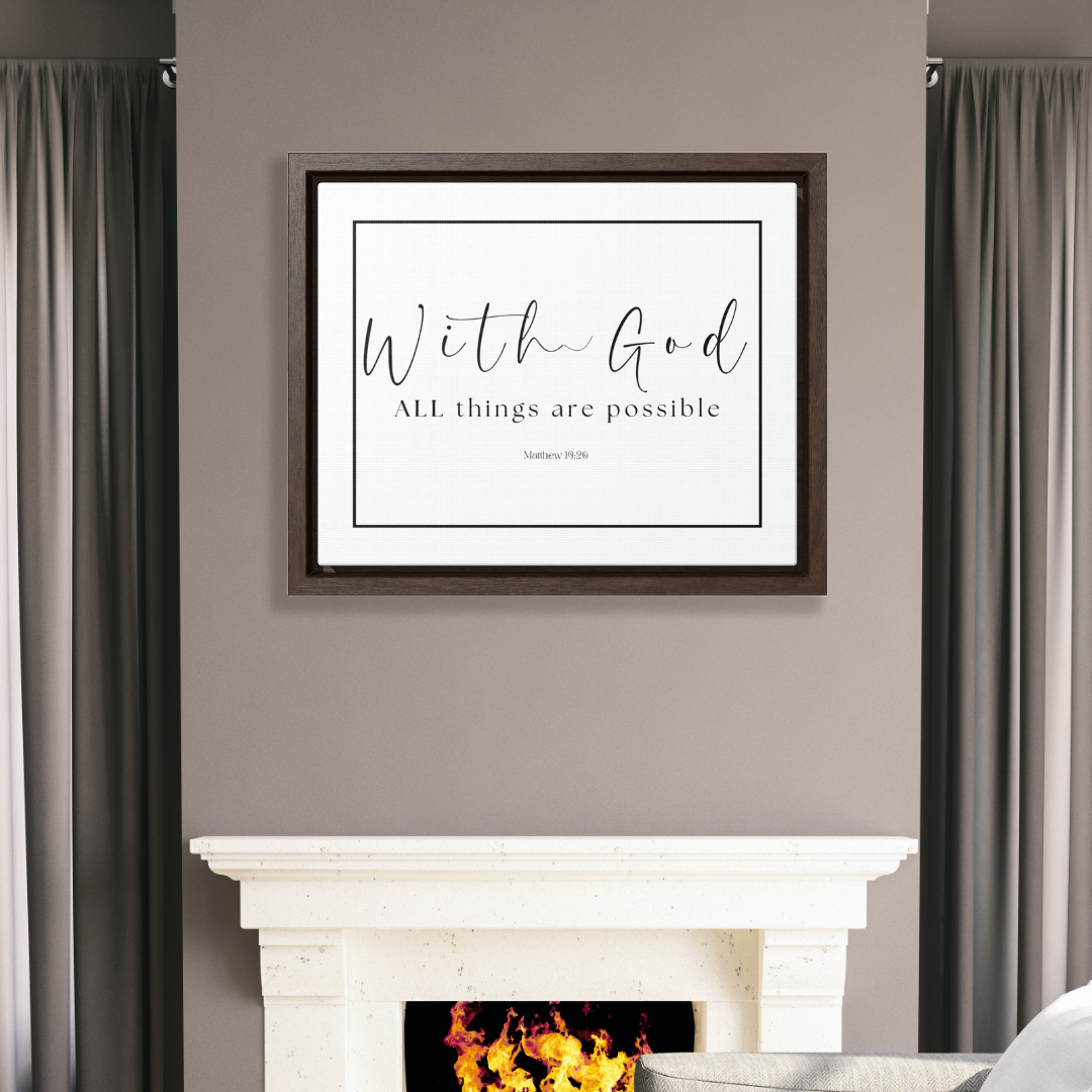 With God All Things Are Possible | Christian Wall Art