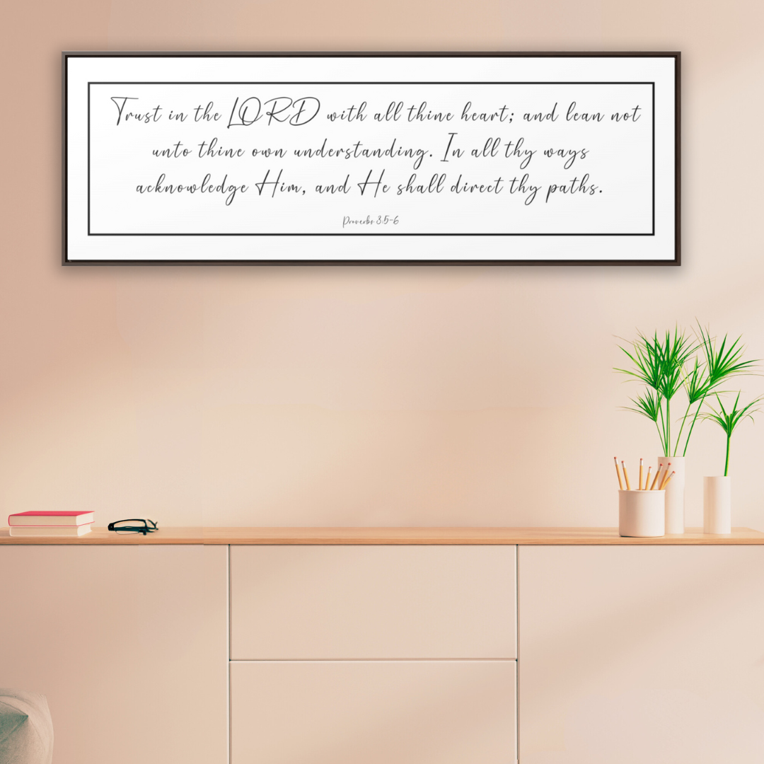 Trust In The Lord With All Your Heart | Christian Wall Art