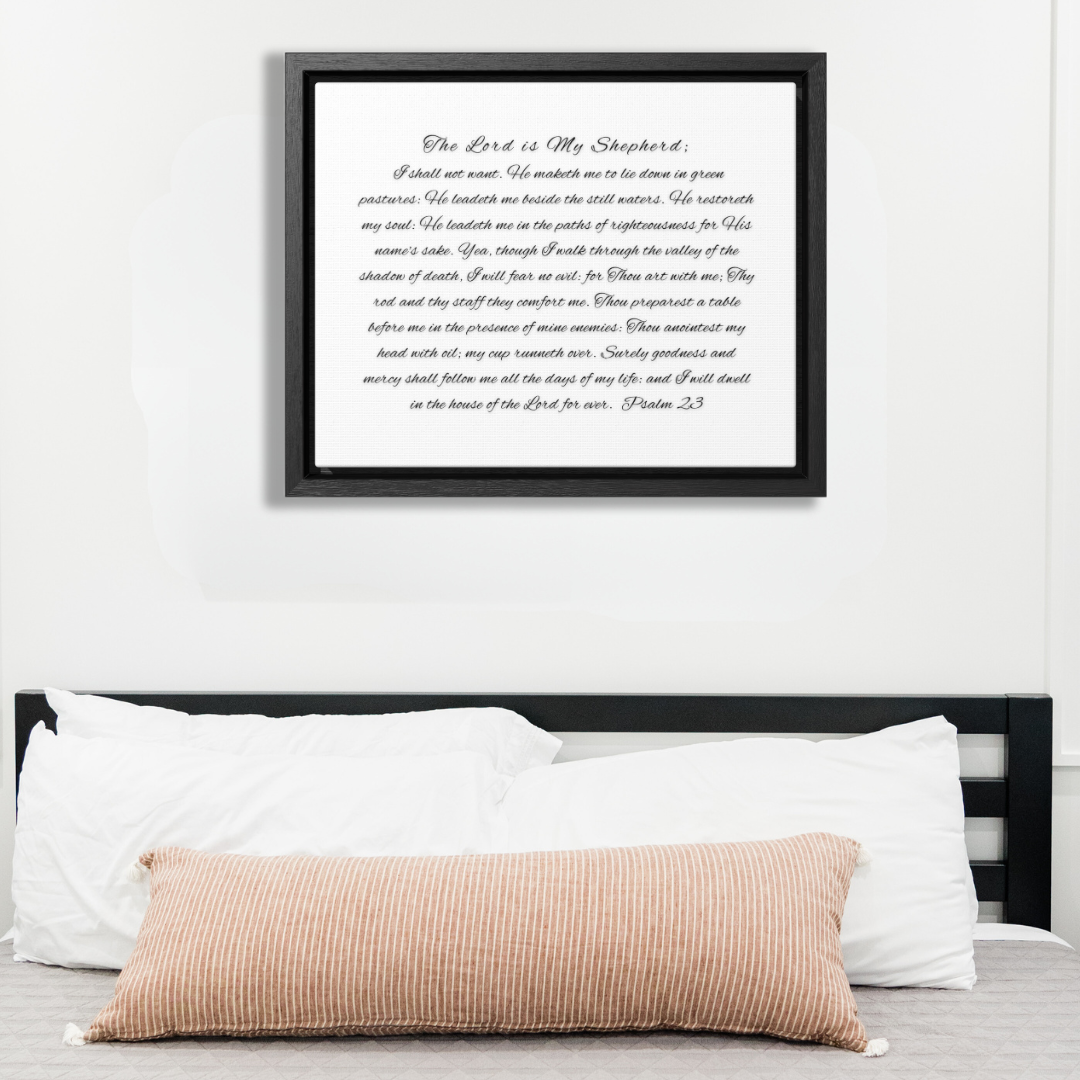 The Lord His My Shepherd I Shall Not Want | Christian Wall Art