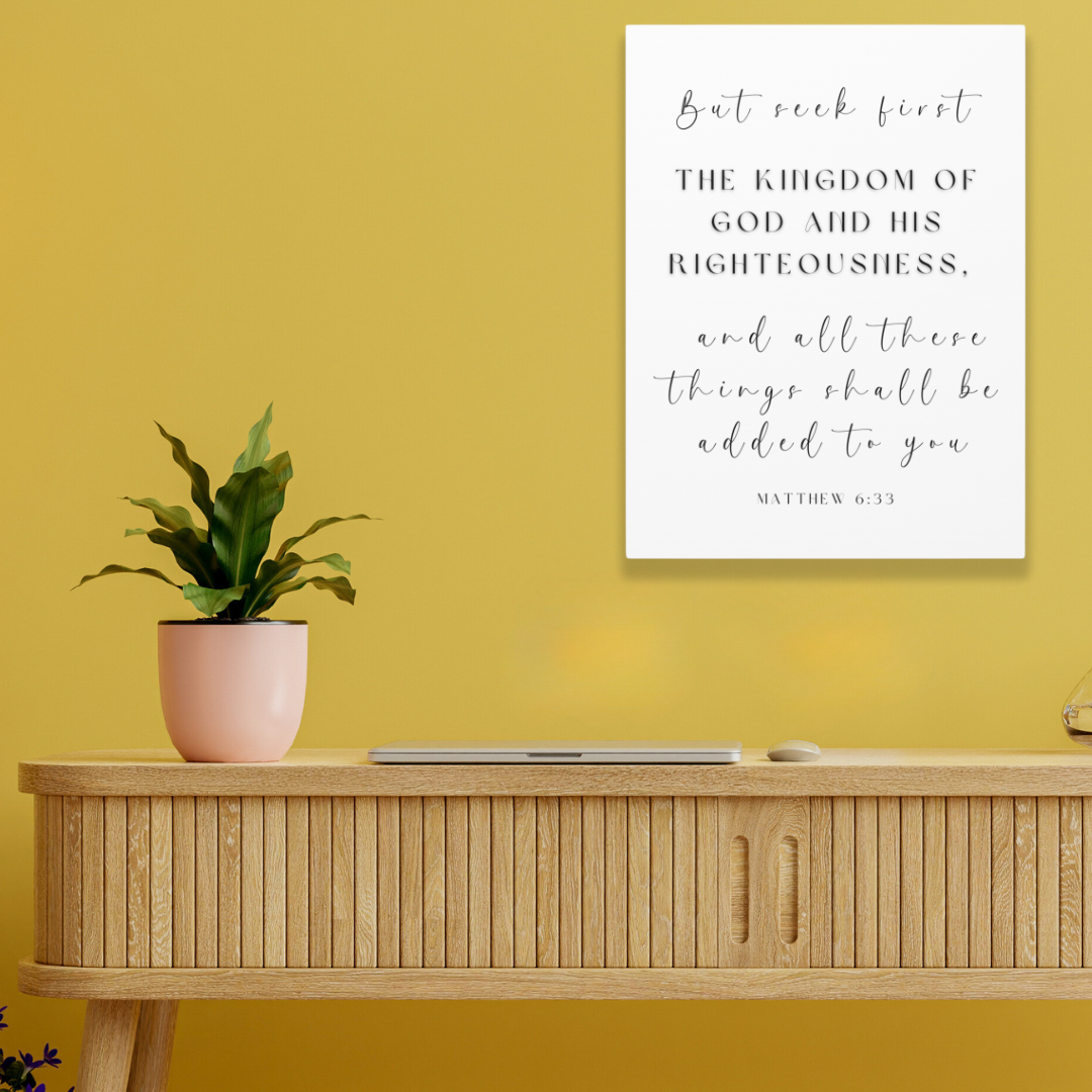 Seek First The Kingdom Of God | Office Wall Art