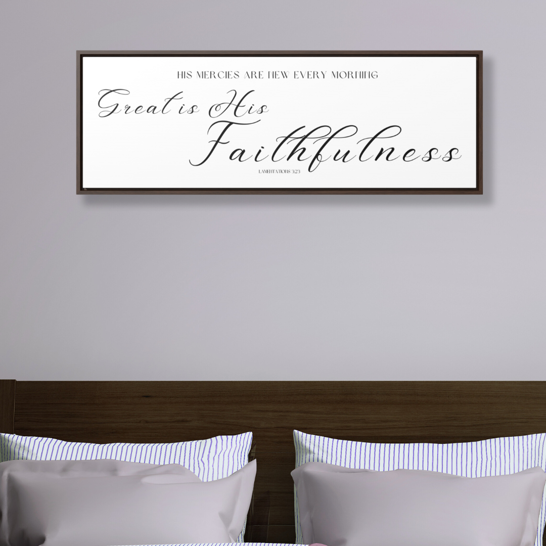 Great Is His Faithfulness | Christian Wall Art