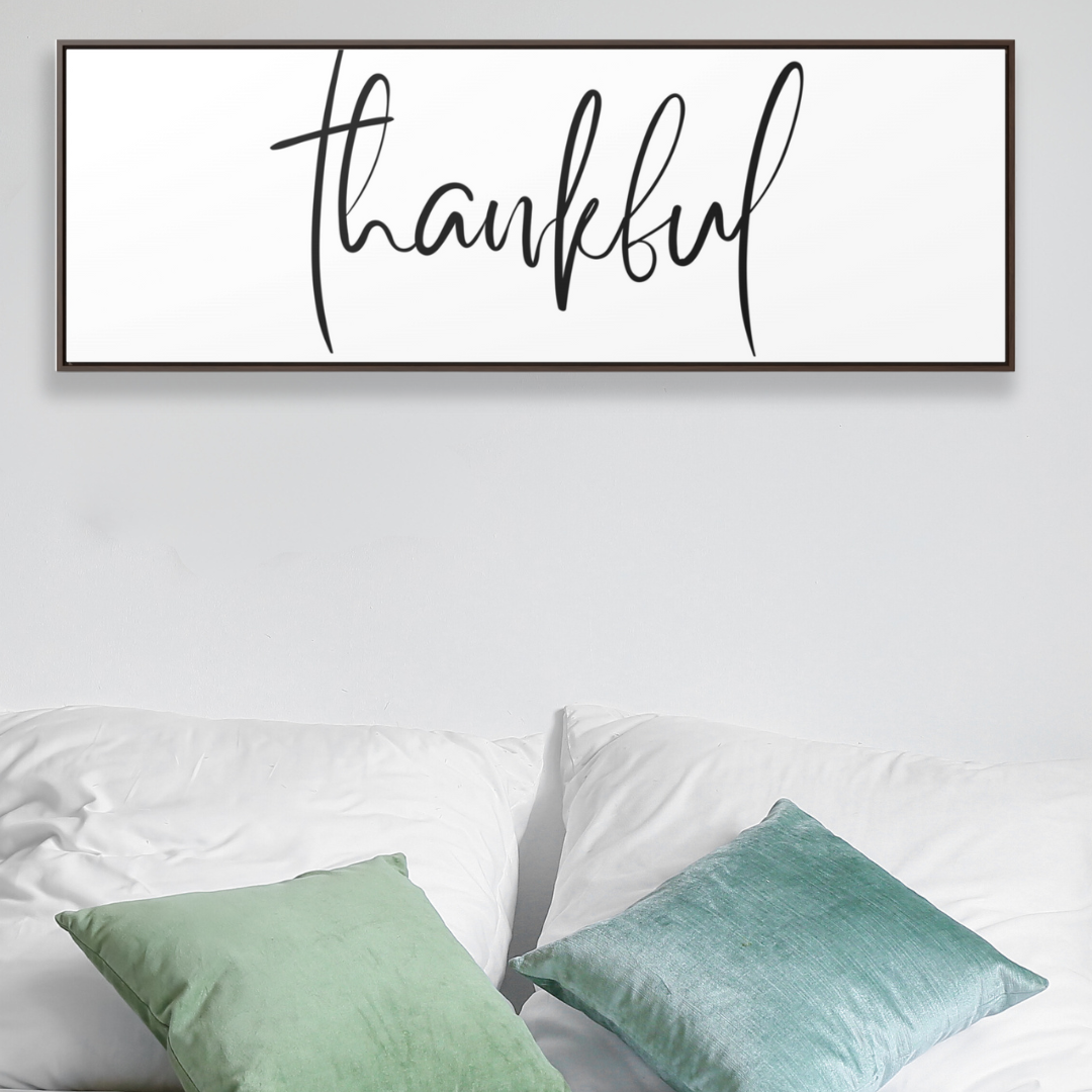 Thankful | Gratitude Wall Art | Canvas