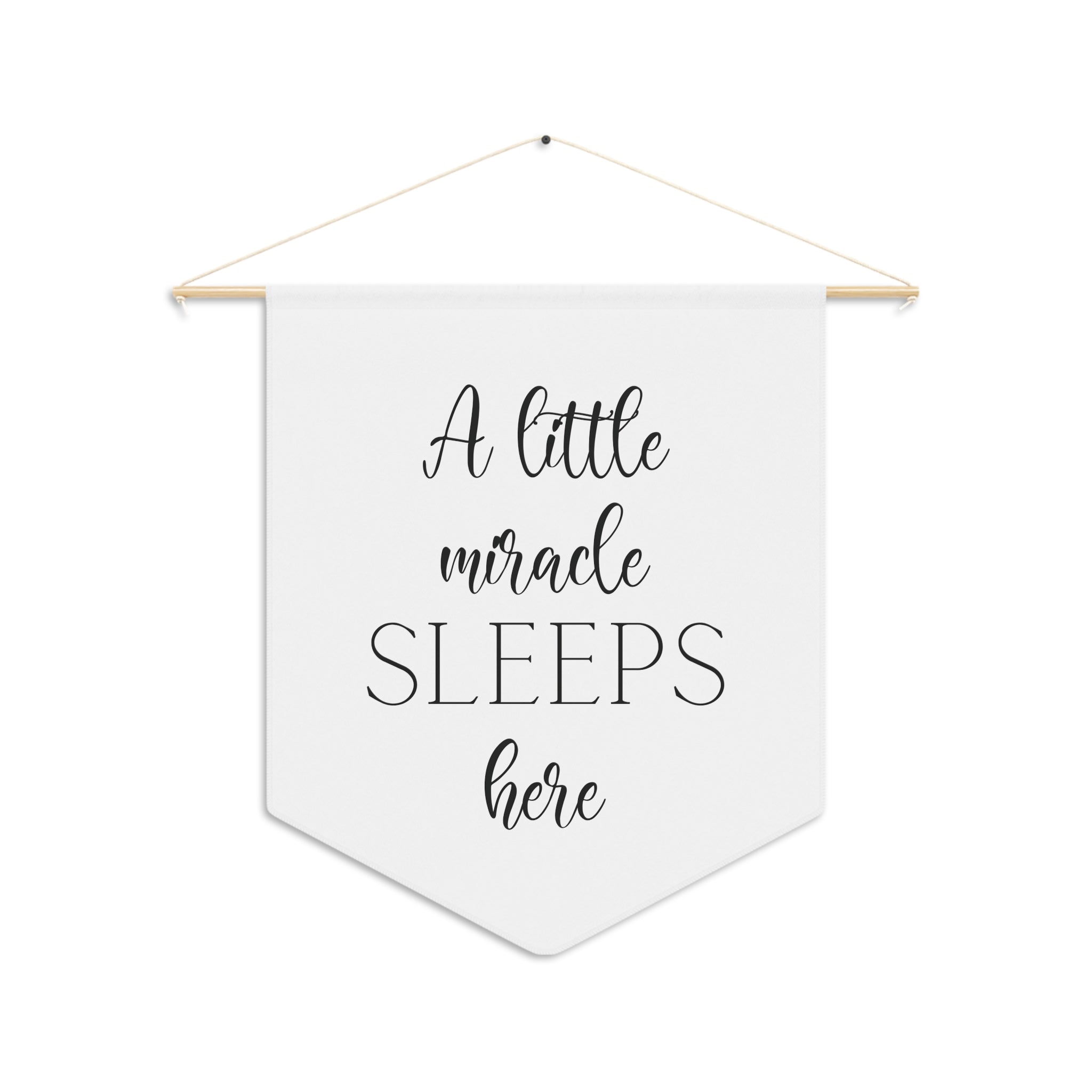 A Little Miracle sleeps Here | Nursery Pennant Wall Art