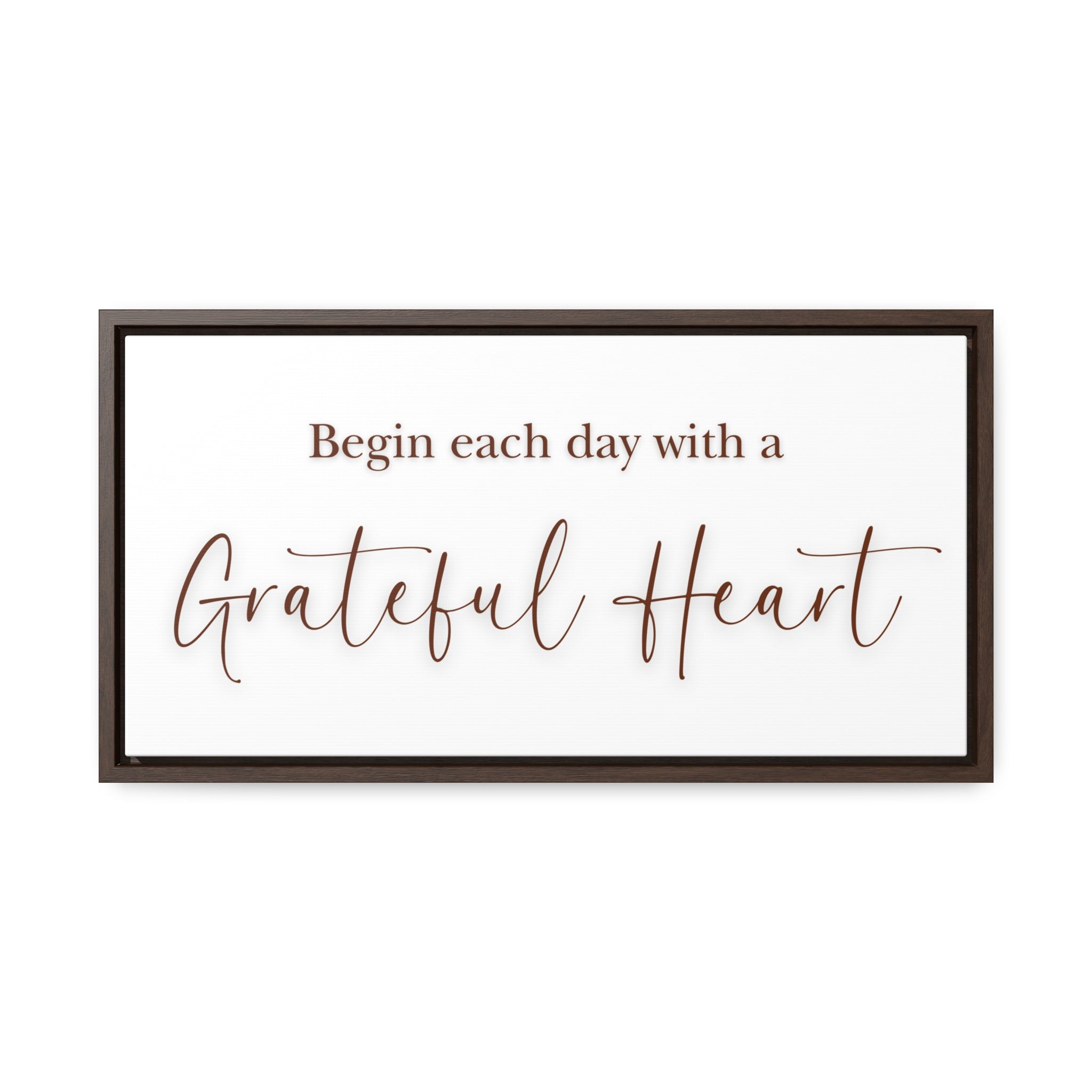 Begin With Grateful Hearts | Gratitude Wall Art | Canvas