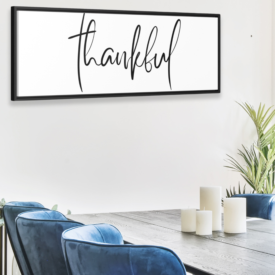 Thankful | Gratitude Wall Art | Canvas