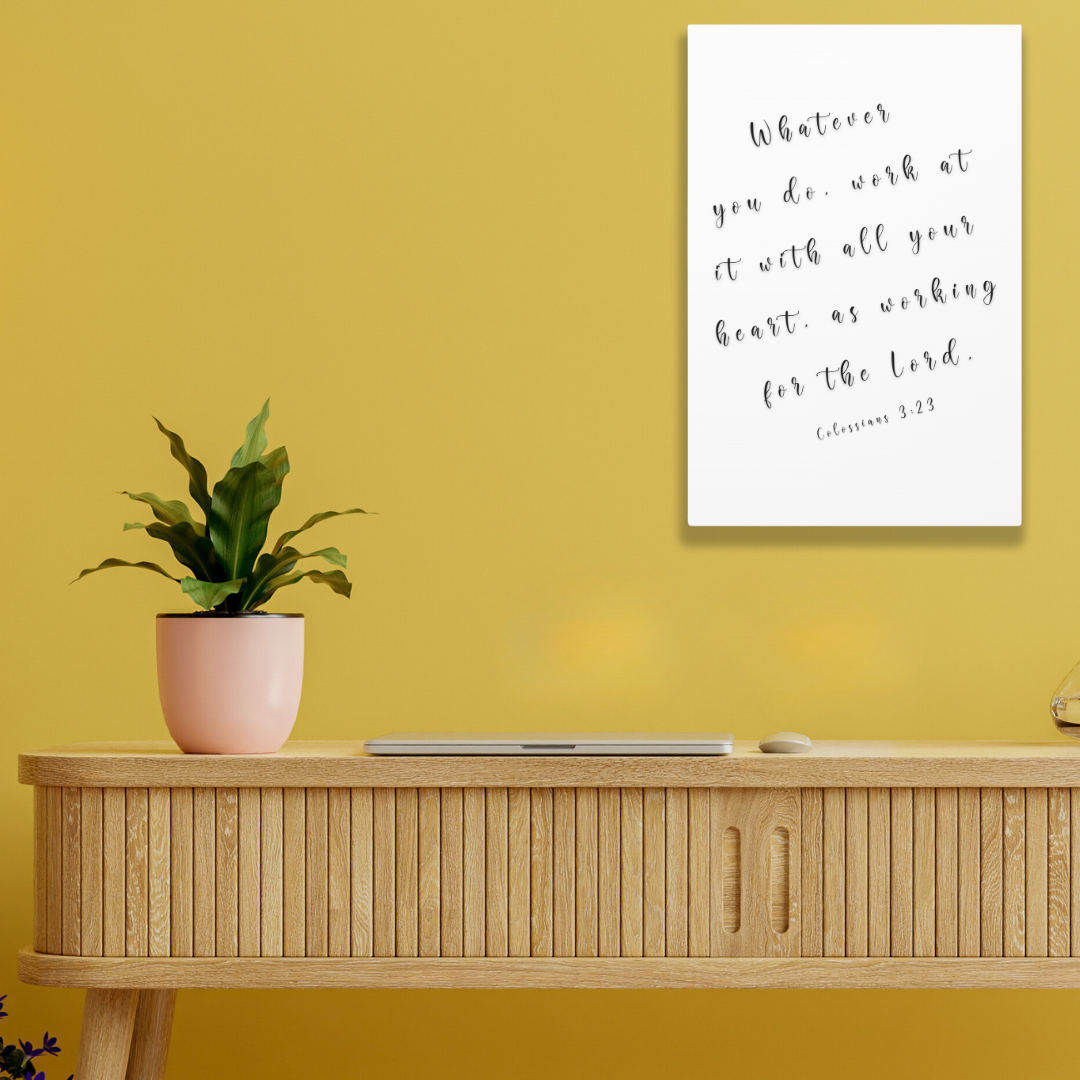 Work With All Your Heart | Office Wall Art