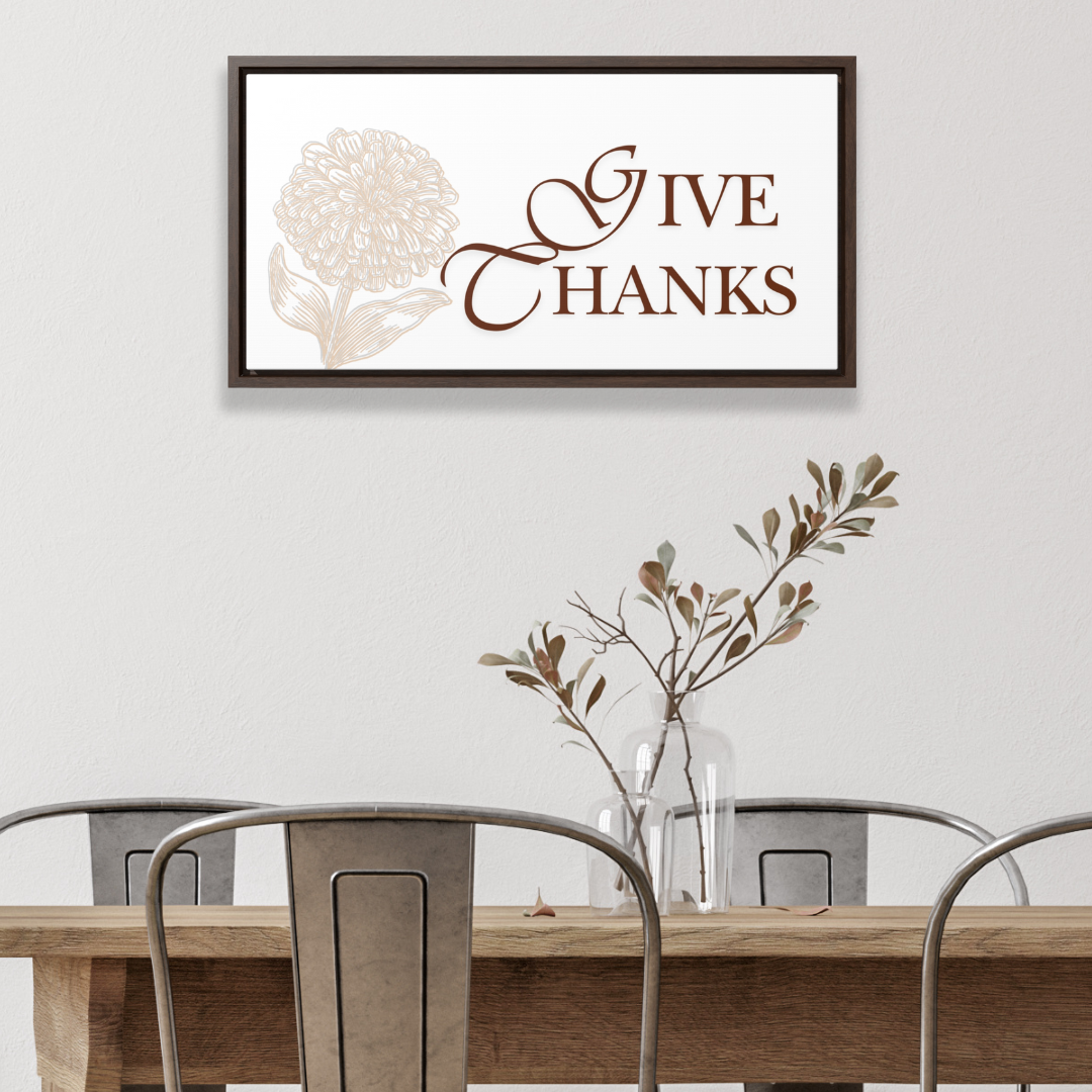 Give Thanks | Gratitude Wall Art | Canvas