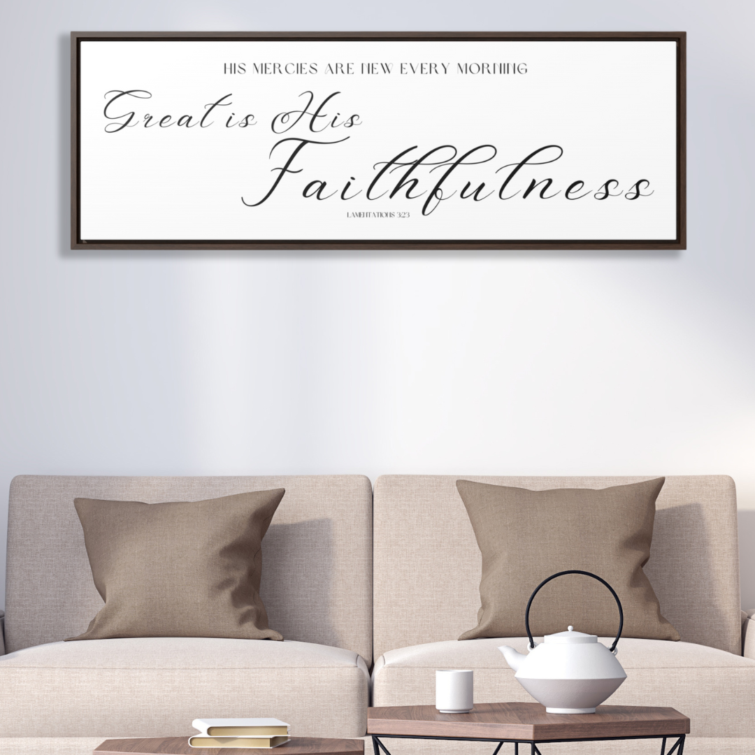 Great Is His Faithfulness | Christian Wall Art