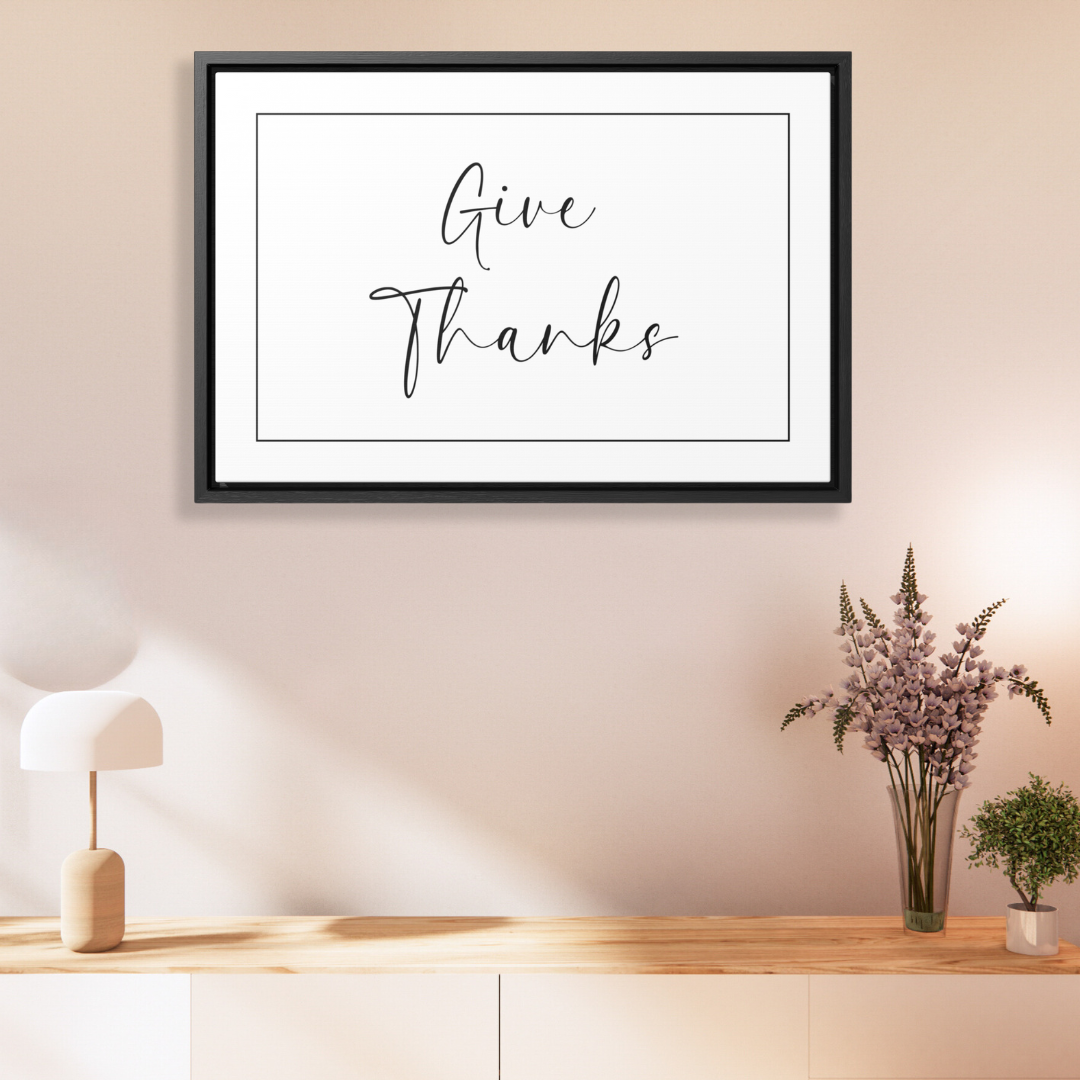 Give Thanks_V2 | Gratitude Wall Art | Canvas