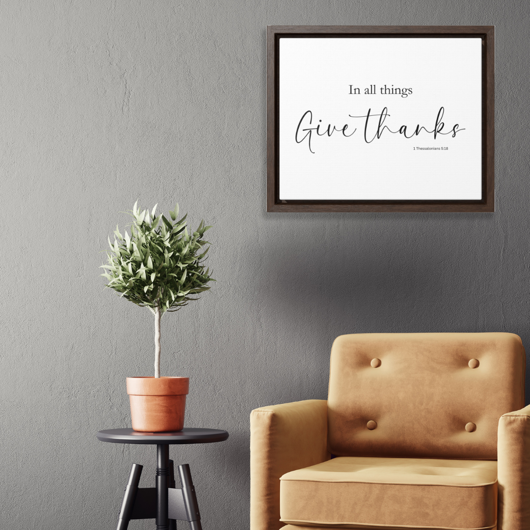 In All Things Give Thanks | Christian Wall Art