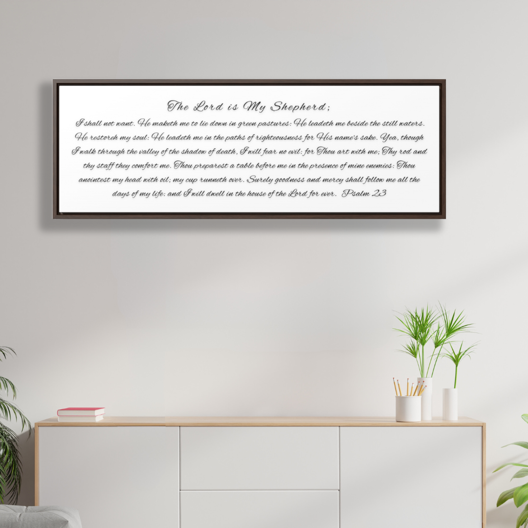 The Lord His My Shepherd I Shall Not Want | Christian Wall Art