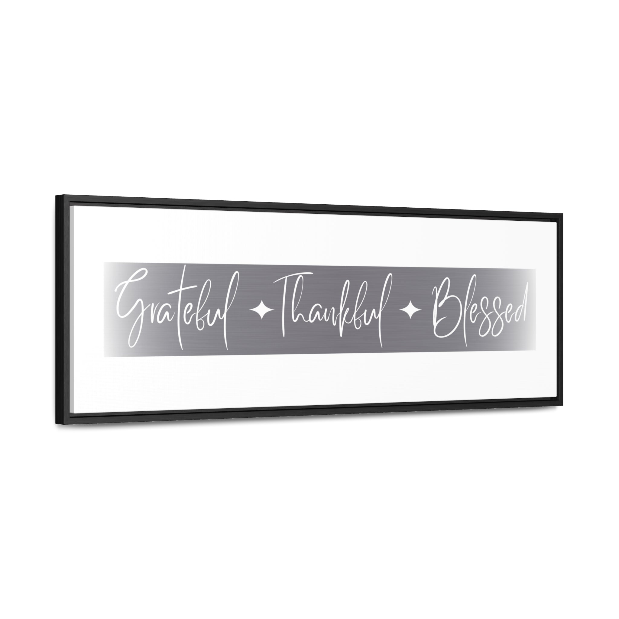 Grateful, Thankful, Blessed | Gratitude Wall Art | Canvas