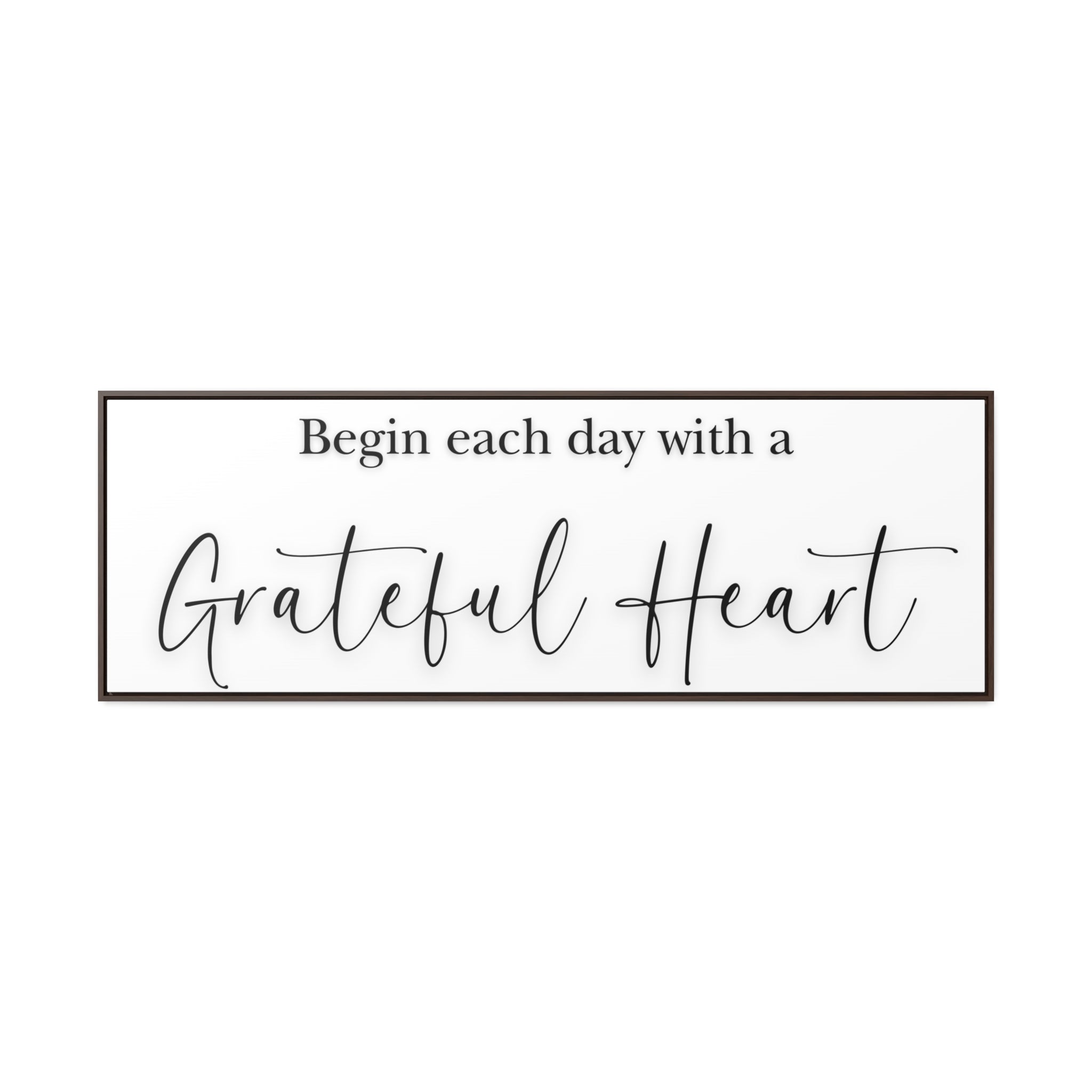 Begin With Grateful Hearts | Gratitude Wall Art | Canvas