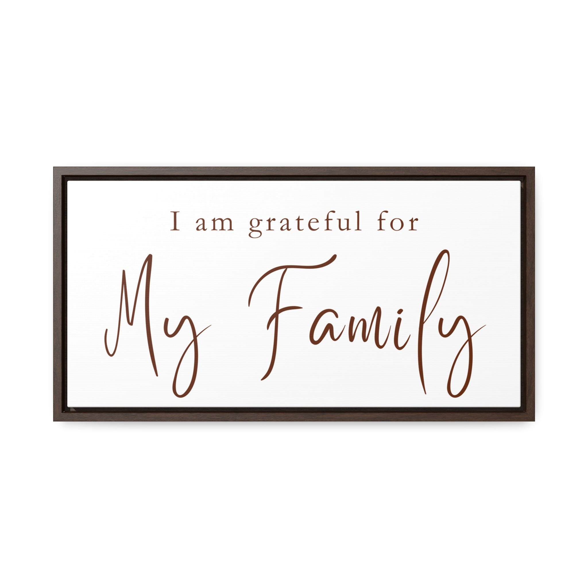 Grateful For Family | Gratitude Wall Art | Canvas