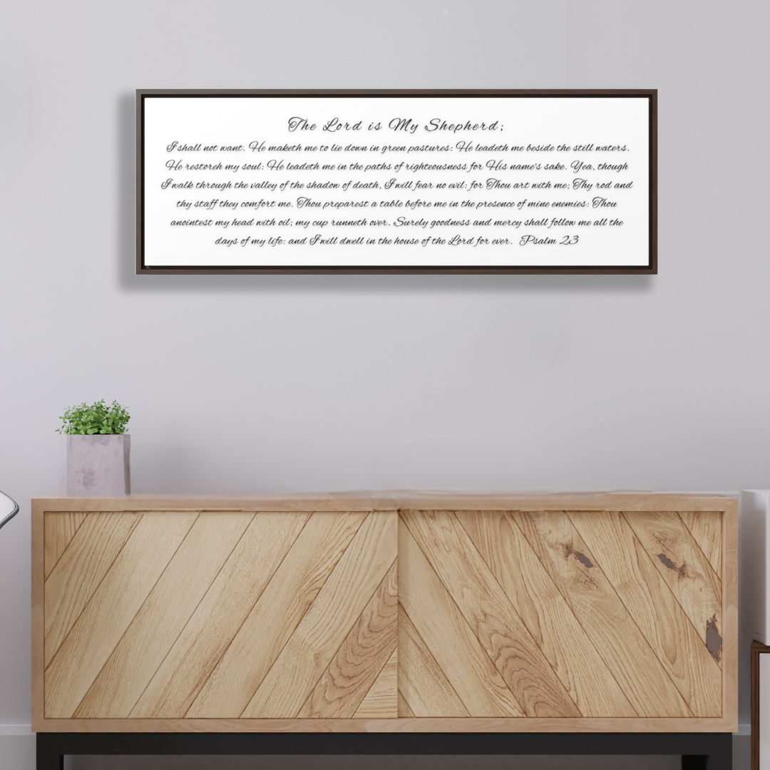 The Lord His My Shepherd I Shall Not Want | Christian Wall Art