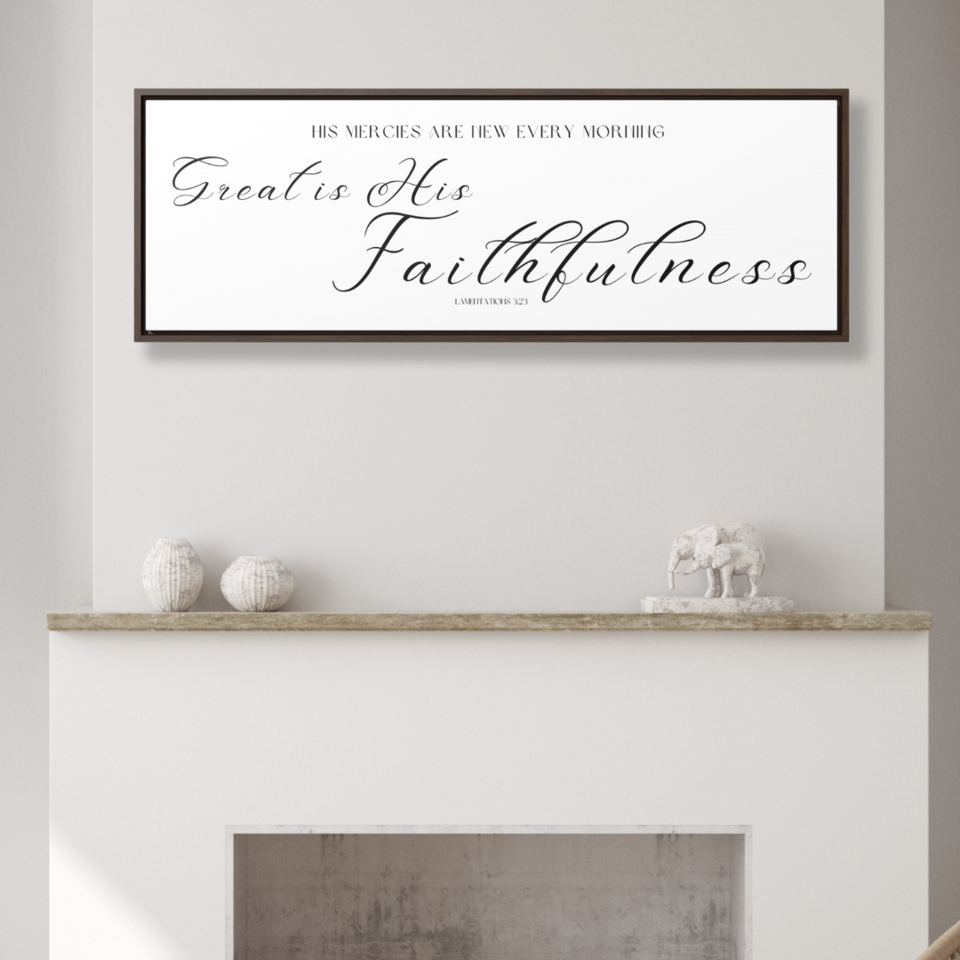 Great Is His Faithfulness | Christian Wall Art