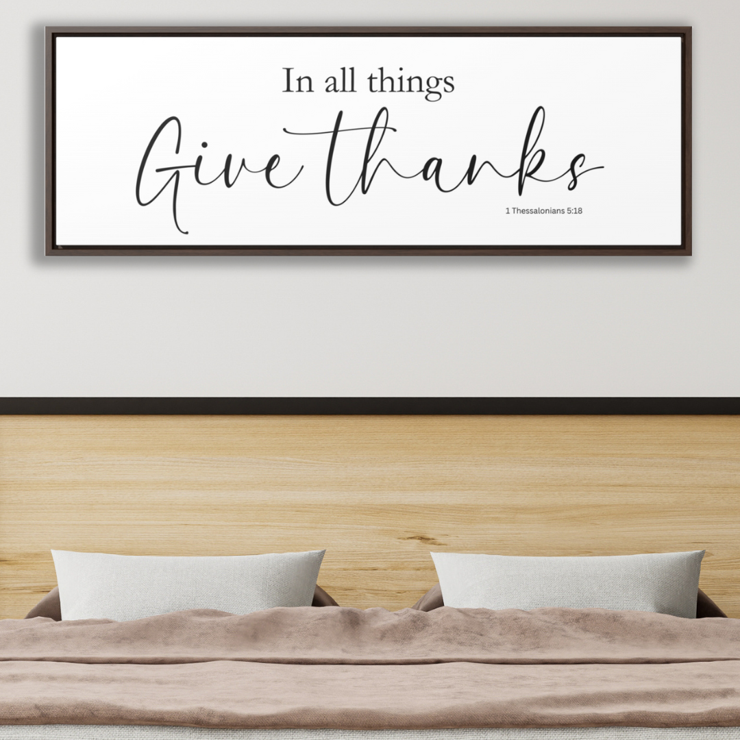 In All Things Give Thanks | Christian Wall Art