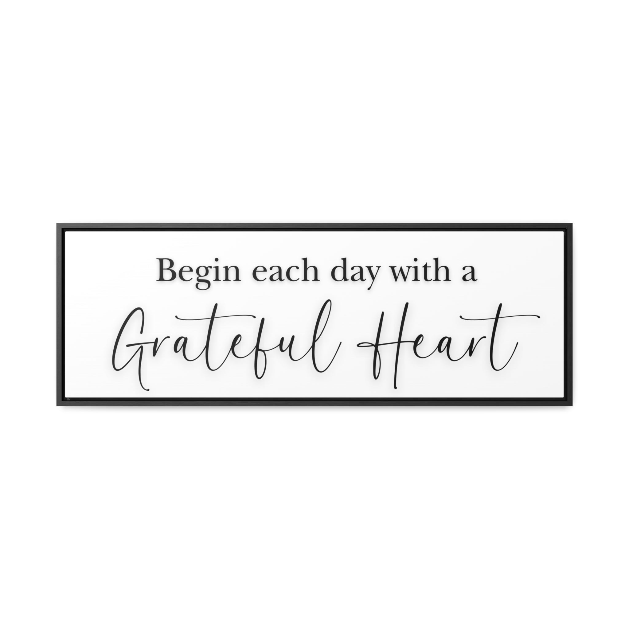 Begin With Grateful Hearts | Gratitude Wall Art | Canvas