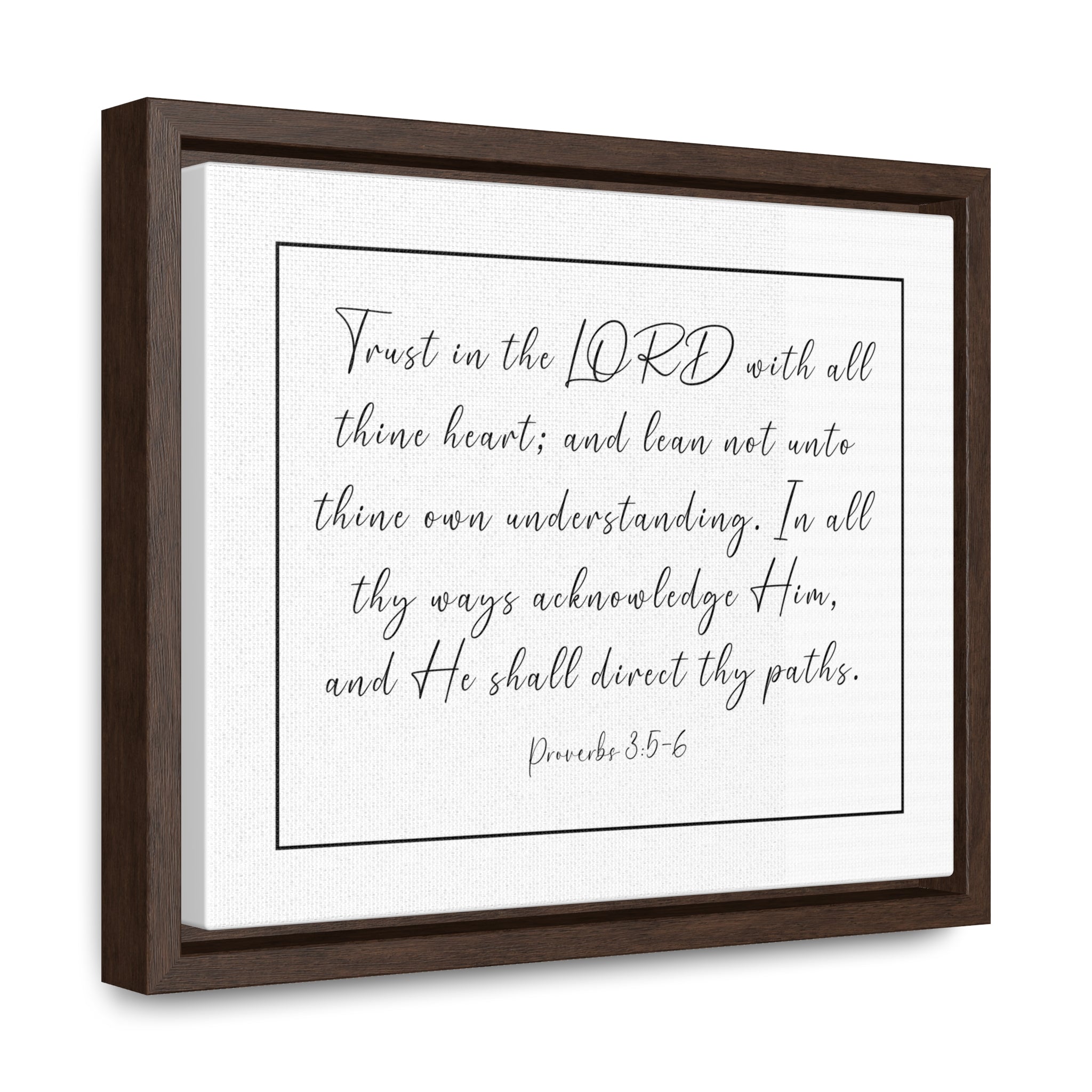 Trust In The Lord With All Your Heart | Christian Wall Art