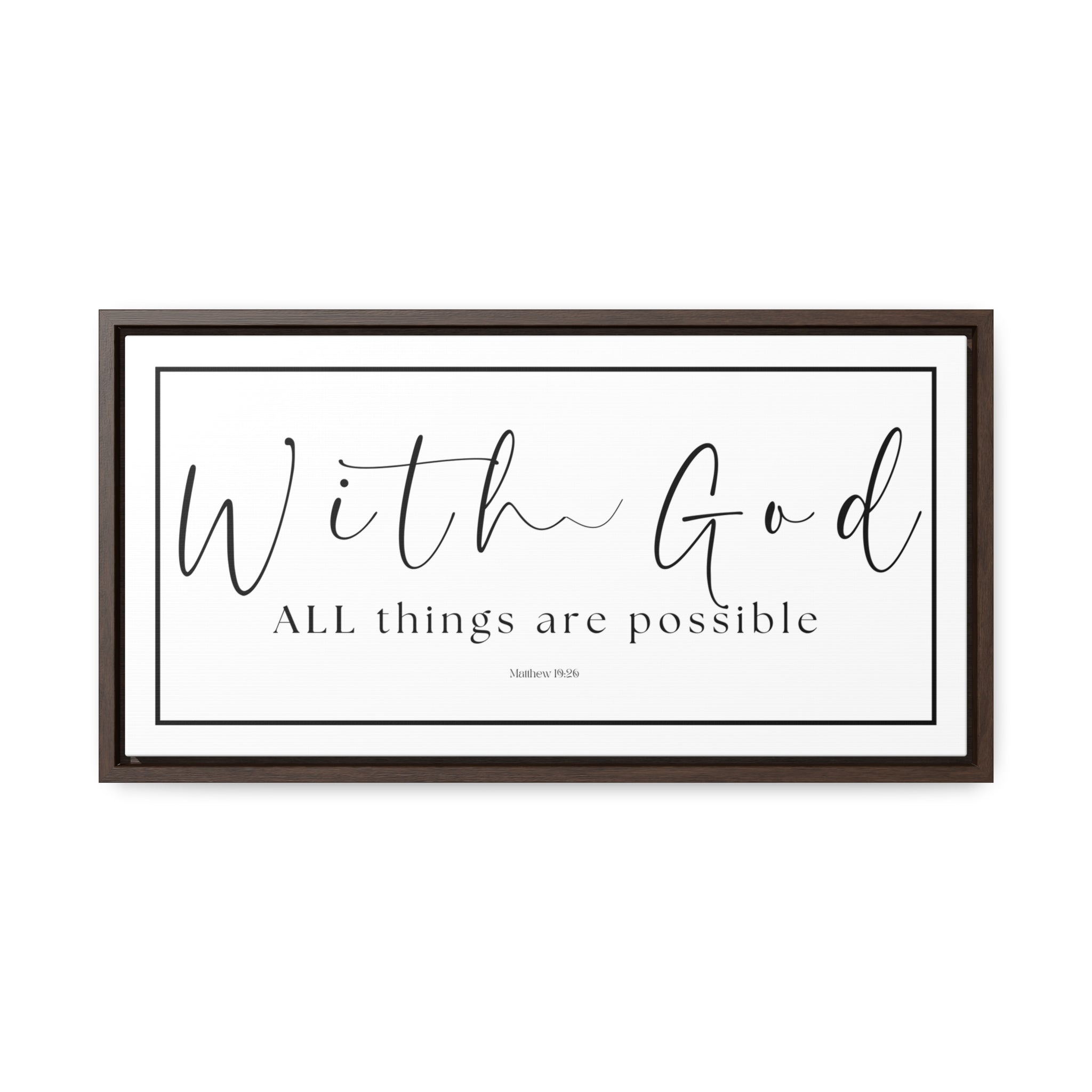 With God All Things Are Possible | Christian Wall Art