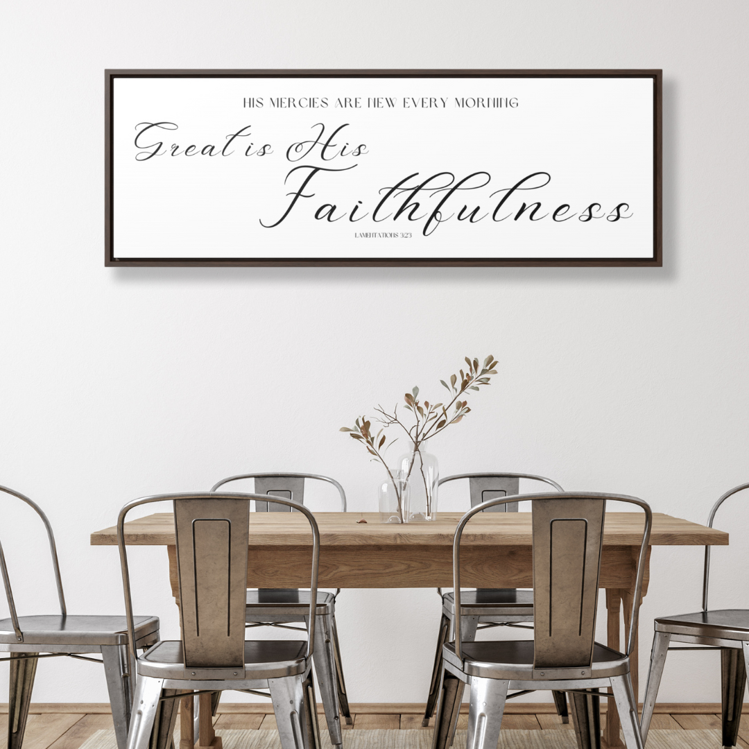 Great Is His Faithfulness | Christian Wall Art