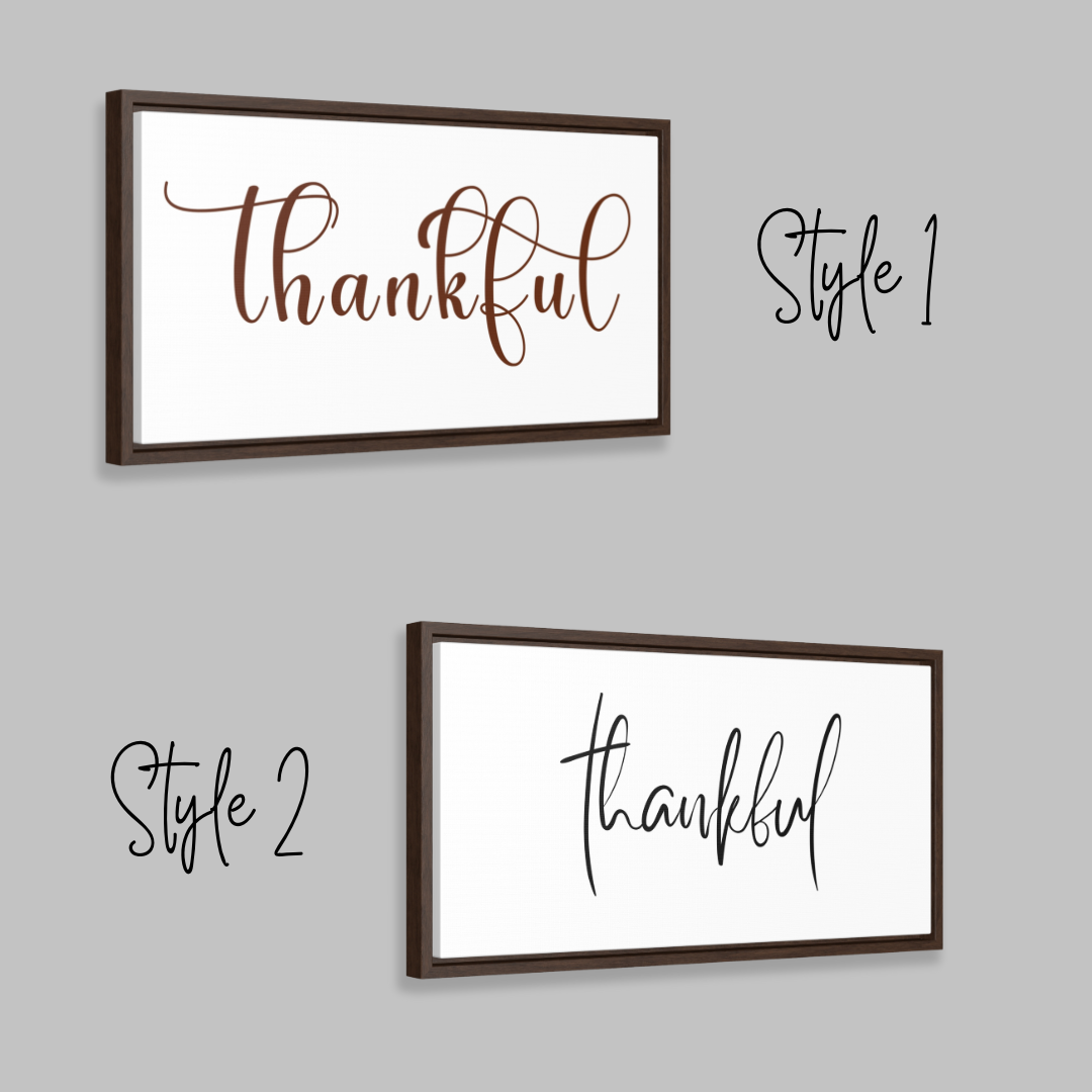 Thankful | Gratitude Wall Art | Canvas